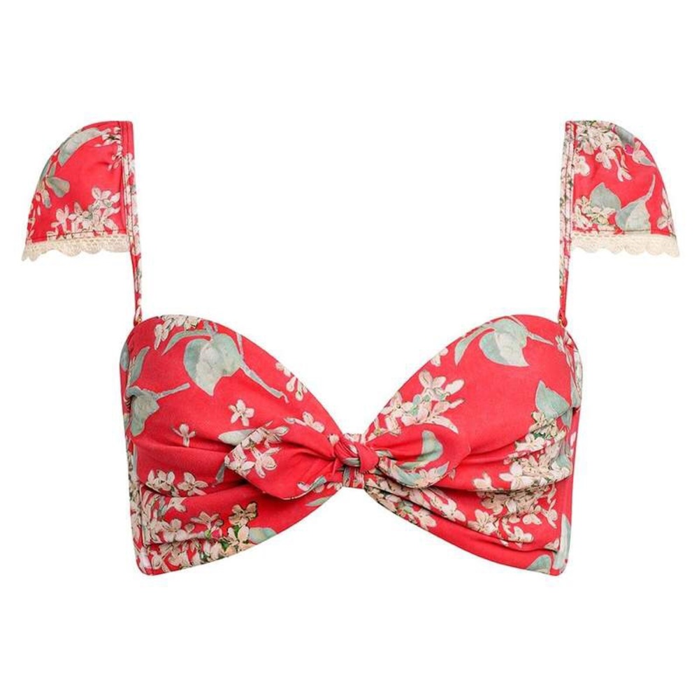 Montce Vintage Floral Cabana Bikini Top Size L